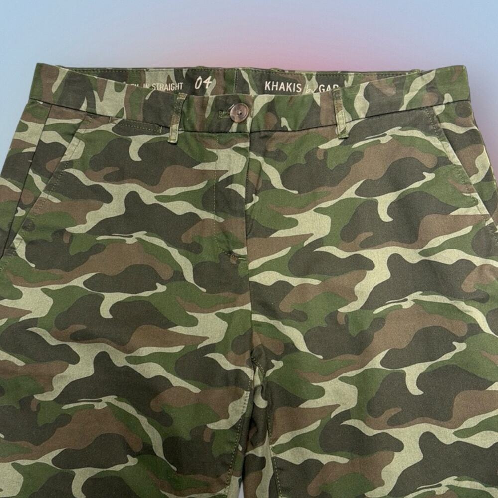 KHAKIS BY GAP Women’s 4 Camouflage BROKEN-IN STRAIGHT Pant